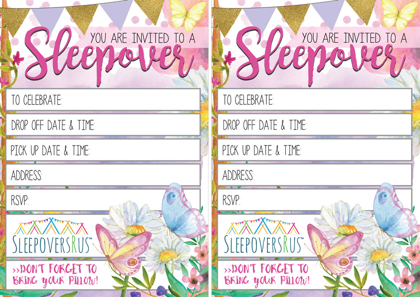 Slumber Party invitations